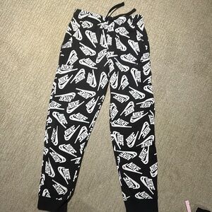 Nike Kids Black and White Joggers